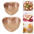 thumbnail image 2 of Heart Shape Removable Base Cake Pan Carbon Steel Construction Even Heat Distribution For Baking Lover, 2 of 8