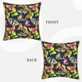 thumbnail image 3 of Haiem Butterfly Wild Insect Print Velvet Soft Solid Decorative Square Throw Pillow Covers Set with Elegant Piping Christmas Cushion Case for Sofa Bedroom Car-16"x16", 3 of 8
