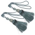 thumbnail image 1 of FOMIYES 2Ud Decorativos Para En Azul Oscuro Con Detalle De Borlas Para Fijar Y Asegurar, 1 of 8