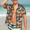 thumbnail image 7 of Pofeuu Corgi Collie Pug Print Hawaiian Shirt for Men Sleeves Casual Button Down Summer Beach Dress Shirts T-Shirts,Medium, 7 of 7