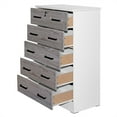 thumbnail image 2 of Better Home WC5-Wht-Gry Cindy 5 Drawer Chest Wooden Dresser with Lock, White & Gray, 2 of 14