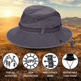 thumbnail image 5 of Sombrero para el sol, sombrero de pescador con protección UV, sombreros de verano (gris), 5 of 5