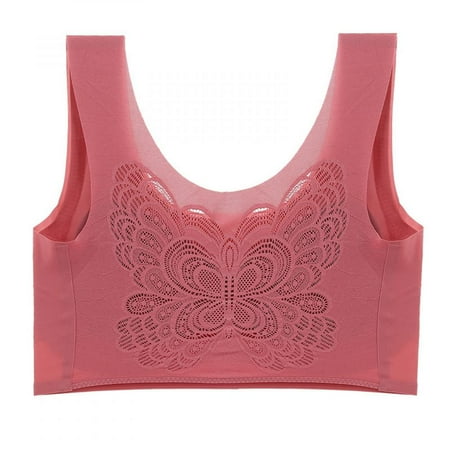 

YOHOME Women s Solid Color Seamless Cutout Beautiful Back Large Size Lace Unwired 2022