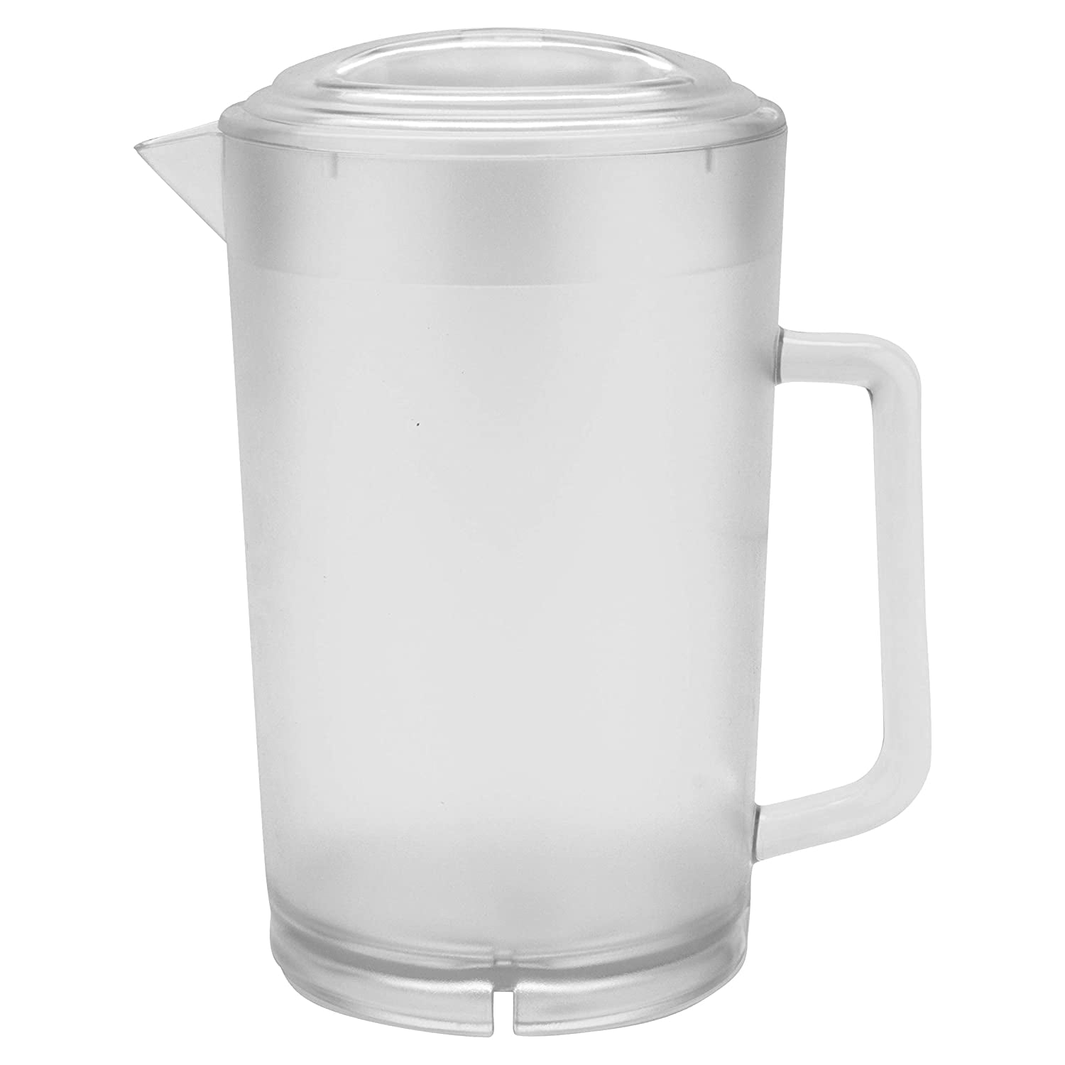 G.E.T. Heavy-Duty Shatterproof Plastic 2 Quart Pitcher with Lid (Case of 12)