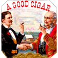 thumbnail image 2 of CafePress - A Good Cigar Label -  Round Wood Ornament 4", 2 of 2