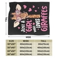 thumbnail image 3 of Wijzvio Just A Girl Who Loves Giraffes Throw Blanket Soft Fuzzy Fleece Blanket For Couch Bed Living Room Decoration 80"X60", 3 of 9