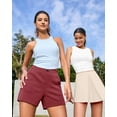 thumbnail image 2 of G4Free Athletic Shorts for Women Shockcord Sweat Shorts Summer Casual Lounge Shorts with Pockets Smoofit Modal Soft, 2 of 7