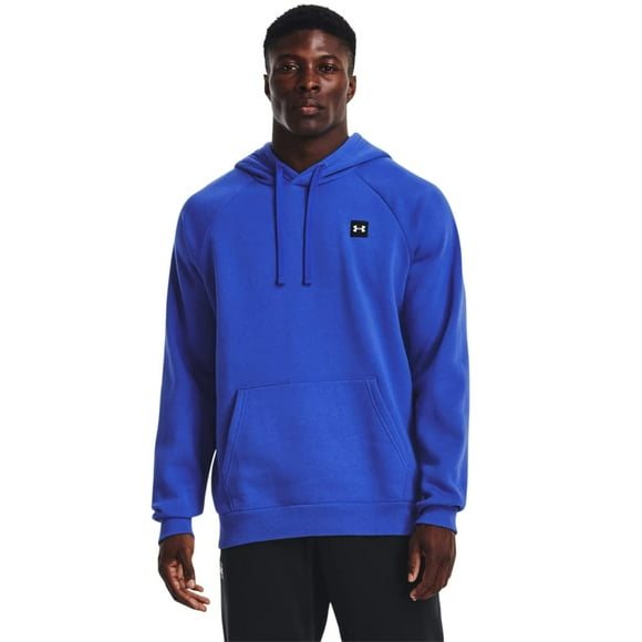 Under Armour Men's Standard Rival Fleece Hoodie, (486) Versa Blue / / Onyx White, Large