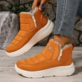 thumbnail image 5 of CAICJ98 Winter Boots Women Slip On Warm Lined Ankle Boots Waterproof Anti Slip Shoes Outdoor Womans Snow Boots (Orange,Size 7), 5 of 9