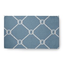 Simply Daisy 18 x 30 Ahoy! Nautical Chenille Rug, Dusty Smoke