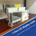 thumbnail image 5 of 2X 3 Tier Clear Acrylic CD Holder Cascading CD Storage Rack, 5 of 8