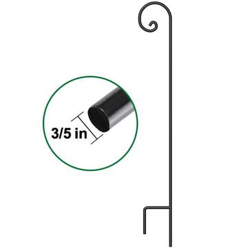 Heavy Duty Wrought 92 INCH 2 PACK Details about    Shepherd Hook 92 Inch Tall 3/5 Inch Thick 