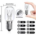 thumbnail image 2 of Paquete de 10 bombillas Pygmy yuxing de rosca Edison pequeña SES E14 de 25 W bombilla incandescente transparente T22 regulable, 2 of 5