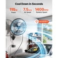 thumbnail image 2 of KFFKFF Wall Mount Fan, 20 in Wall Mounted Hanging Fan with Oscillating & Mist, Remote, IP44-rated, 3-Speed, 18h Timer, Temperature Control, Powerful, 2 of 9
