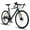 Dark Blue, variant on 37.5" 700C Lightweight Aluminum Road Bike with Adjustable Saddle, 16-Speed Racing Bicycle with Disc Brakes, Hybrid Commuter Bike for Men and Women, City Roads and Outdoor Cycling, Cream