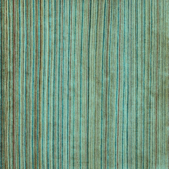 Ahgly Company Indoor Square Abstract Light Blue Modern Area Rugs, 4' Square