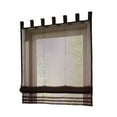 thumbnail image 2 of 1pc Solid Roman Shades Voile Ribbon Adjustable Rod Pocket Balcony Window Curtain Panels For Living Room Decoration With Hanging -100×155cm, 2 of 8