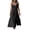 Black, variant on Women's Cami Long Maxi Dress Button Lace V Neck Ruffle Flowy Sundress Casual Loose Beach Dress