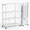 4-Tier White, variant on 3-Tier Foldable Metal Storage Shelves, No-Assembly Folding Frame and Rolling Storage Rack for Kitchen, Pantry and Small Apartments, White
