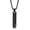 Black G, variant on Customized Bar Initial Necklaces for Men Mens Geometric Vertical Pendant Necklace with Capital A-Z Letter, Stainless Steel Box Chain 24inch