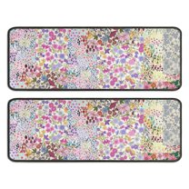 Kitchen Rugs Sets Of 2,Pioneer Flower Floral Print Pattern Anti Fatigue Kitchen Mat Rugs Non Slip Washable,Decorative Kitchen Floor Mats for Kitchen,Sink,Laundry,17"x47" 17"x47"