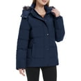 thumbnail image 2 of Wantdo Women's Recycled Recycled Winter Coat Recycled Short Warm Cotton Puffer Jacket Waterproof Winter Jacket Navy M, 2 of 12