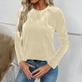 thumbnail image 5 of Womens Velvet Top Ribbed Long Sleeve Shirts Crew Neck Casual Tunic Tops Dressy Solid Color Blouses Spring Outfits for Women 2026, 5 of 9