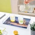 thumbnail image 6 of Acrylic Tray 15.7*11.8*1.9 Inch Transparent Tray Food Tray Tea Cup Tray Serving Trays Cosmetics Storage Kitchen Table Bathroom Sundry Storage Beautiful Christmas Night, 6 of 7