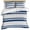 grey, variant on 3 Piece Navy Blue Khaki Striped Duvet Cover Set Twin Size, Microfiber Comforter/Quilt Cover with Corner Ties and 2 Pillowcases, Gradient Horizontal Lines All Season Soft Bedding with Zipper Closure
