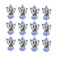 thumbnail image 1 of Minnieouse 12 abalorios de ala de ángel de plata tibetana abalorio colgante de cristal azul, 1 of 1
