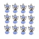 thumbnail image 1 of Minnieouse 12 abalorios de ala de ángel de plata tibetana abalorio colgante de cristal azul, 1 of 1