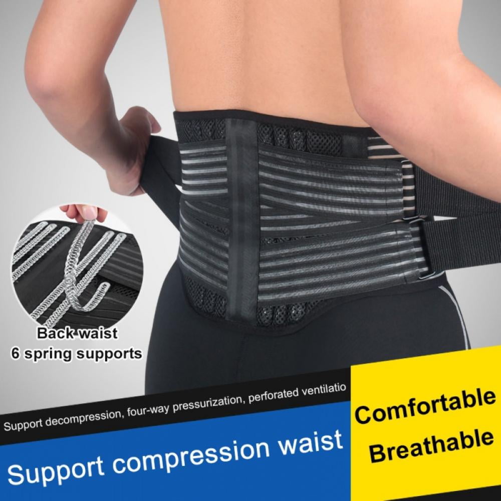Lower Back Support Waist Lumbar Belt Compression Posture Pain Relief Men Women 