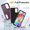 thumbnail image 2 of Allytech Rugged Case Compatible with Samsung Galaxy A13 5G with Hidden Kickstand, [Military Grade Drop Protection] Soft TPU Hard PC Bumper Non-Slip Shockproof Full Protective Case, Purple+Pink, 2 of 8