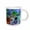 White, variant on 3drose, Any World Shows Planet Earth Within a Realm of Colorful Glass and Metal Objects, 15oz Mug