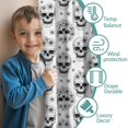 thumbnail image 3 of Blackout Kids Curtains,White Floral Skull Pattern Childrens Insulated Curtains Set Of 2,Bedroom Essentials,Toddler Room Decor 42x84in(106x213cm), 3 of 5