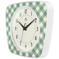 thumbnail image 3 of Infinity Instruments Plaid Trapezium Wall Clock, Green, 9.25" x 10.875", 3 of 7