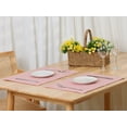 thumbnail image 6 of Unique Bargains Placemats Set of 6 Heat Resistant Place Imitation Linen Place Table Mats Light Pink, 6 of 6