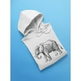 thumbnail image 3 of Incredible Elephant Drawing Hoodie Women -Image by Shutterstock, Female 3X-Large, 3 of 4