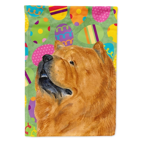 Carolines Treasures SS4847-FLAG-PARENT Chow Chow Easter Eggtravaganza Flag multicolor
