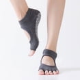 thumbnail image 3 of Calcetines de yoga con punta abierta, antideslizantes, transpirables, cómodos para deportes, calcetines de yoga multicolor, 3 of 6