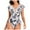 White, variant on BOBOGOJP Women's One Piece Ruffle Swimsuit Tummy Control Bathing Suit V Neck Shell Stitched Swim Suit Swimwear White for Size L
