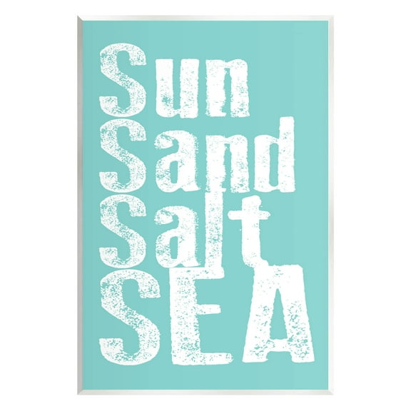 Stupell Industries Sun Sand Salt Sea Phrase Graphic Art Unframed Art Print Wall Art, Design by Alli Rogosich