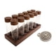 thumbnail image 2 of Tubos de vidrio para almacenar café, viales de vidrio con soporte de madera de nogal, cereales y frutos secos. Base de 12 agujeros, 2 of 9
