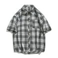 thumbnail image 2 of yillto Mens Plaid Short Sleeve Button down Shirts for Men Shirts Short Sleeves Casual Summer Pockets, 2 of 7