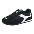 thumbnail image 5 of Womens Fashion Sneakers Breathable Mesh Suede Trendy Color Block Tennis Shoes Lace up Nonslip Round Toe Walking Shoes Black Size 6.5, 5 of 5