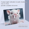 thumbnail image 4 of Dailycode Light Switch Plate Covers 2 Gang Wall Plate Plastics Outlet Covers for Kitchen Home Office Decor Cute Pig and Flower Petals, 4 of 8