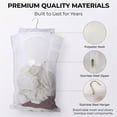 thumbnail image 3 of NOGIS Door Hanging Mesh Laundry Hamper Bag, Space Saving Corner Small Laundry Basket Dirty Clothes Hamper with Rotating Metal Hanger for Apartment, RV, Camper, Cabin, College Dorm Use(White), 3 of 7