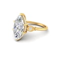 thumbnail image 2 of Forever Jewels 4Ct Marquise Cut Moissanite Women Solitaire Engagement Ring 14K Yellow Gold Plated, 2 of 5
