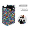 thumbnail image 3 of Yayeee Freestanding Laundry Hamper with Handle Collapsible Large Storage Basket for Clothes, Vibrant Art Leaves Pattern, 3 of 7