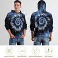 thumbnail image 6 of LAOLIUSN Novelty Tie Dye Style Hoodies for Men Spiral Streak Print Sweatshirt Pullover S-4XL, 6 of 7